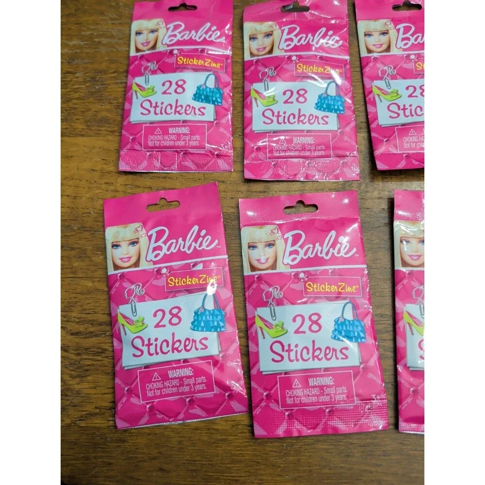 Barbie Sticker Zine - 6 Packs Of 28 Stickers In Each NEW Factory Sealed - Picture 3 of 4